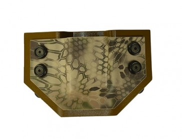 OWB Extreme Magazine Carrier for a Glock 30, l/h draw, Kydex, Highlander Front/Coyote Brown Back, Straight Drop