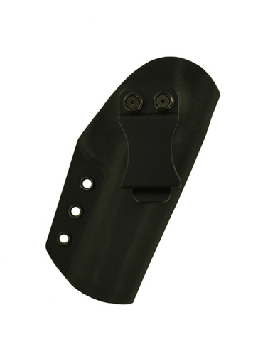 Direct Hit for a Browning 380 Black Label No Rail, r/h, Black Kydex, Tan Leather Lined, Cant, Clip