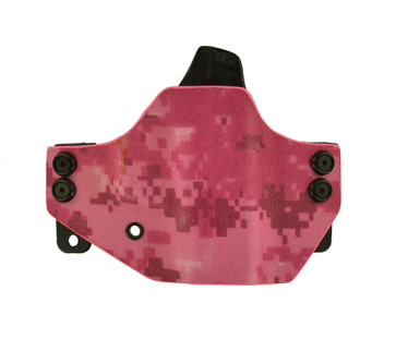 Fusion for a S&W M&P Shield 9,40 3.1", r/h, Pink Camo Front, Black Back, Black Leather Lined, Straight Drop