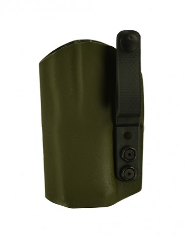 Instinct Lite for a Sig 320 C 3.9", l/h, OD Green Kydex, Straight Drop, Webbing Belt Strap