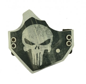 Punisher for a S&W M&P Shield 3.1", l/h, Kydex, Black/White, Canted