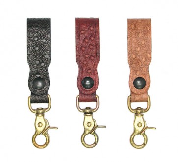 Embossed Ostrich Key Chain