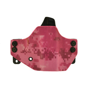 Fusion for a S&W M&P Shield 9,40 3.1", r/h, Pink Camo Front, Black Back, Black Leather Lined, Straight Drop