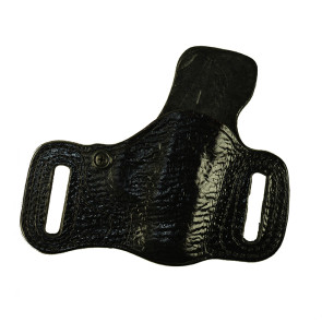 Executive Line Slide Guard for a Ruger LCP II 380, r/h, Black, Cowhide, Sharp Embossed Front, Unlined