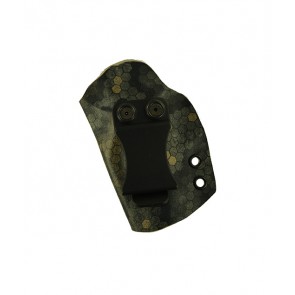 Direct Hit for a Kimber Micro 9, l/h, Hybrid, Spectra Kydex, Black Leather Lining, Clip, Canted