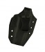 Close Encounter for a Glock 48, r/h, Hybrid, Black Kydex, Black Leather Back, Canted, Clip