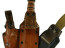 Group back leather knife sheaths close